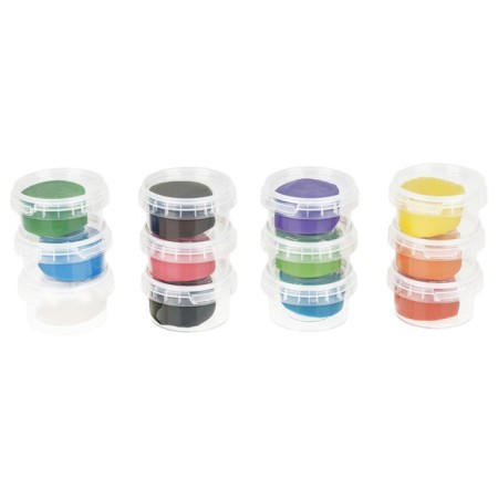 Modeling dough, 12 colors, 720g, gamma "Baby Bus", cardboard packaging (366993)