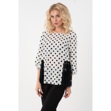 Female blouse, size 42, white-black color