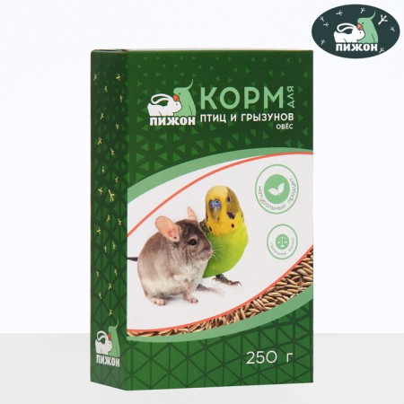 Feed "Pigger" oats, for birds and rodents, 250 g