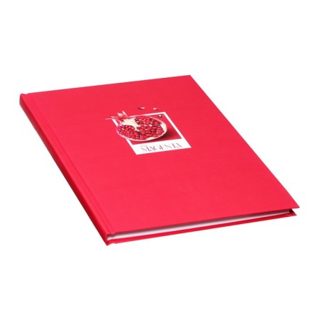 Business block A5 80 sheets in the Viva Magenta cage, solid cover, Soft Touch, mix-5