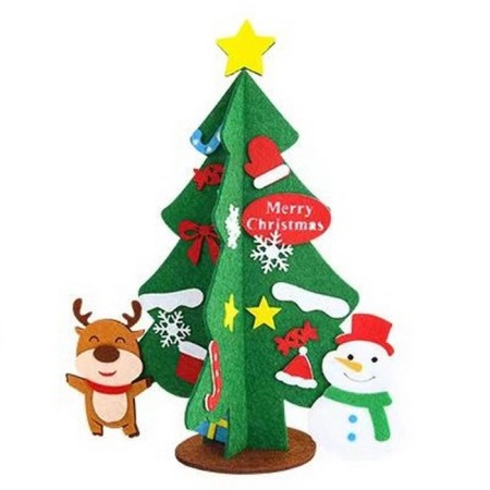Set for creativity "Christmas tree with a deer" adhesive decorations-1