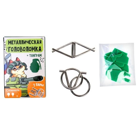 Metal puzzle "Victories on all fronts", with tangram-1