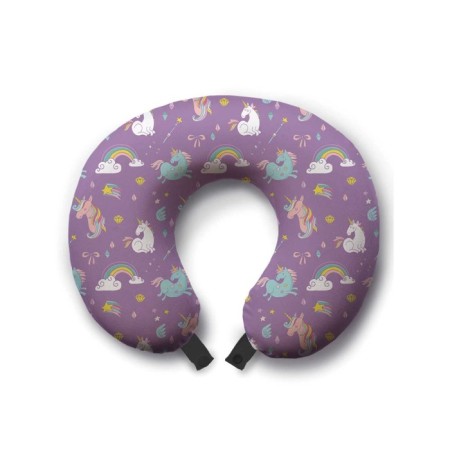 Pillow for travel "Unicorns", size 30x25x10 cm