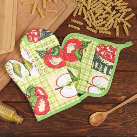 Kitchen set 2 Lovelife item: Take 15x15cm, mittens-capture 21x15 cm, 100% p/e