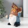 Polystone souvenir "Gnomic with stoolen" 7.5x5x10 cm