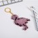 Set of passport cover and keychain "Realistic flamingos"