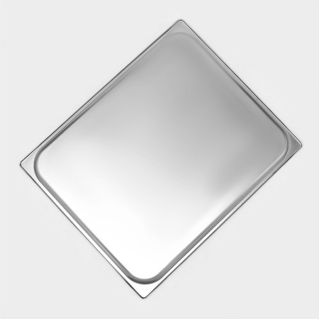 Gastrootiness 2/1 of stainless steel, 65 mm, 65.4 × 53.6 × 6.5 cm, thickness 0.8 mm-4