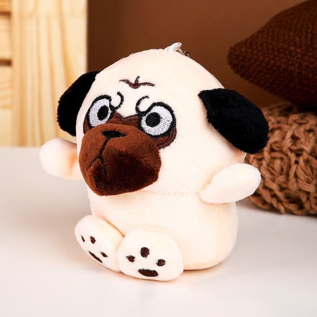 Soft toy "MOPS", on a key fob, 10 cm-1