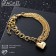 Bracelet Metal "Chain" heart voluminous, color gold, 18 cm