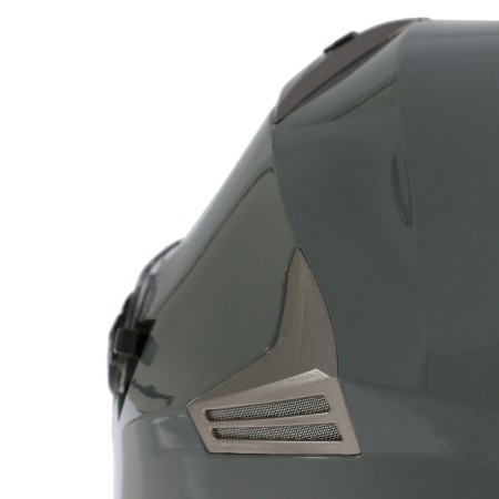 The helmet open with two visors, size M (57-58), model-BLD-708E, Gray glossy-11