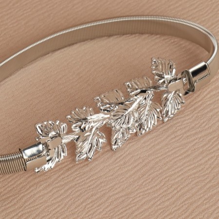 Picking for curtains "Branch", 8 × 2.5 cm, 23.5 cm, silver color-2