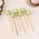 Skewers "Easter egg", green color, set 6 pcs.