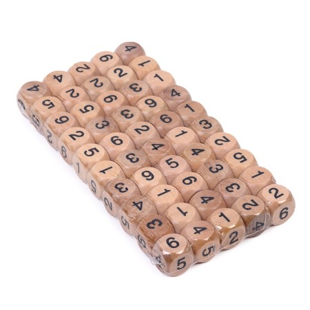 Playing bones, 1.6 × 1.6 cm, set 50 pcs, with numbers-1