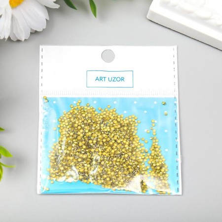 Decor for creativity Metal "Yellow circles" set 2000 pcs 0.2x0.2 cm-2