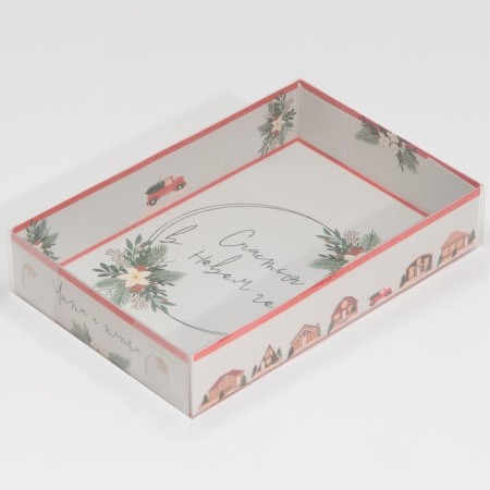 Box for Makarun "Happiness in the New Year", 17 x 12 x 3 cm, New Year-1