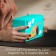 Sangh Flowers yoga block, 23x15x8 cm, turquoise color