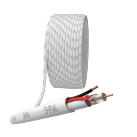 Cable for analogous video surveillance era KVK-V-2 +2x0.75 mm2 Bay 200 meters, white