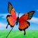 Plug "butterfly octavia" 8x10cm/25cm, mix