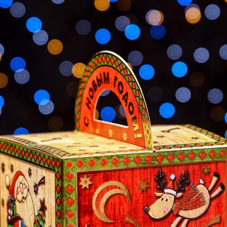 Gift box "Santa Claus", 14 x 14 x 14 cm-2