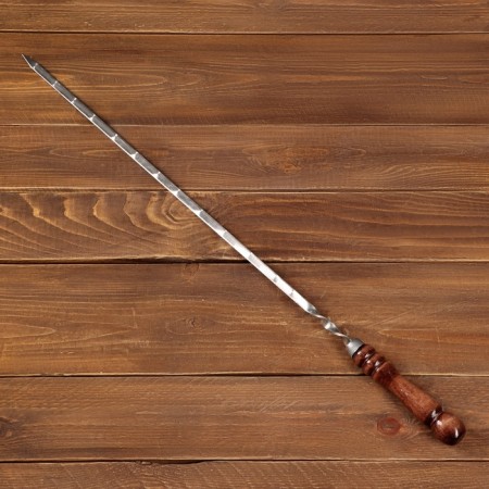 Shampoo with a wooden handle, working length - 50 cm, width - 10 mm, thickness - 3 mm with a pattern-3