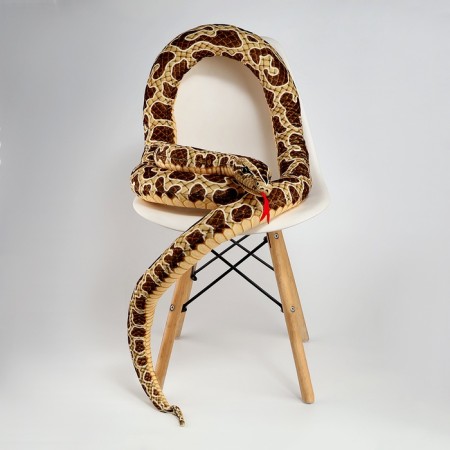 Soft toy "Snake", 300 cm, brown color-1
