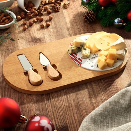 Set for serving the cheese "Happy New Year", 18 x 36 cm-4