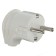 Electric fork Universal A105, with grounding, corner, 16 A, 250 V, euros, white