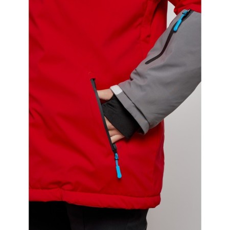 Ski jacket women's winter, size 52, red color-11