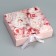 Bearbox Gift Two -way folding, packaging, “peonies”, 20 x 18 x 5 cm