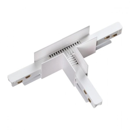 Connector T-shaped flum, white color