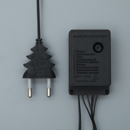 Garland “thread” 20 m, IP20, dark thread, 200 LED, white glow, 8 modes, 220 V-3