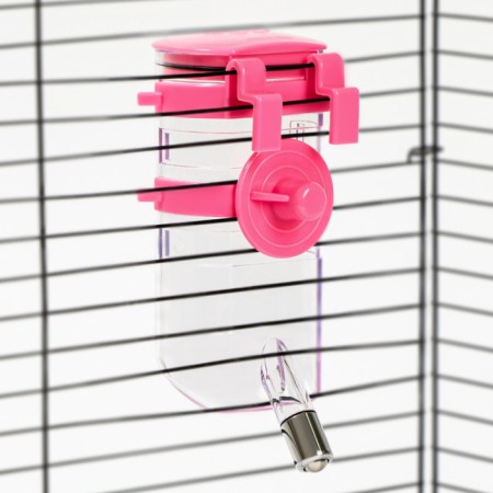External drinker for a cage, 500 ml, pink-4