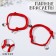 Bracelets "Demetrons" on magnets, earth and air, red color, 7 cm