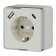 Grounding socket, curtains and USB type A+C Gallant (ivory) W5071703