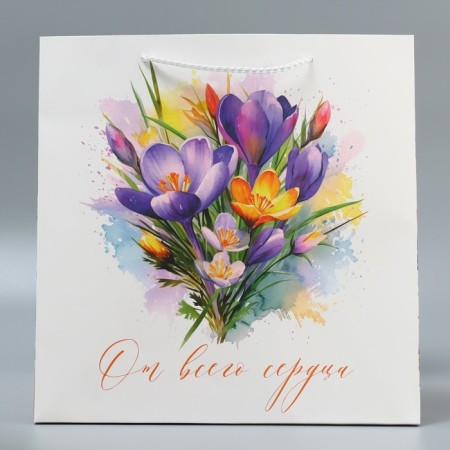 Square gift package, packaging, “sincerely”, 30 x 30 x 30 cm-2