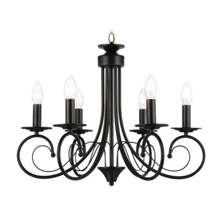 Suspended chandelier Ambrella Light, Modern, TR9612, 6HE14, Black Color-1