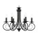 Suspended chandelier Ambrella Light, Modern, TR9612, 6HE14, Black Color