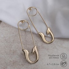 Earrings of the Modern pins, color gold