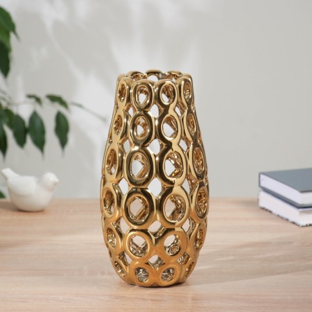VAZA Ceramics Table "Basil" circles, 24.5x10 cm, gold