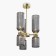 Suspension lamp Maytoni Mod302PL-06GR, E14, 6x40 W, 340x340x770 mm, gold