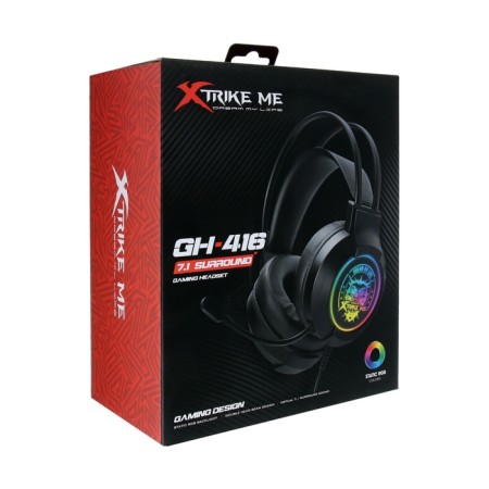 Headphones XTRIKE ME GH-416, game, full-size, backlight, MIC, USB, 2 m, black-8