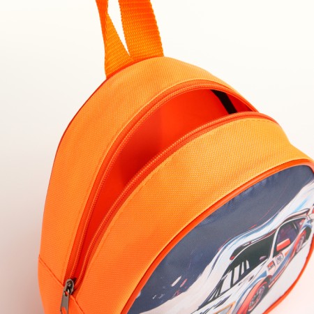 Baby backpack 21*9*23, lightning department, racing car, orange-4