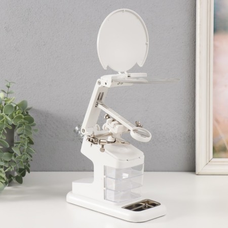 Lupa lamp set with a magnifying glass x2.5 x4.5 x25 LEDX2 from LR44 white 18.5x11.5x23 cm-1