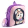 Baby plush backpack with a wallet "Cat with ice cream", 24*24 cm, lilac color