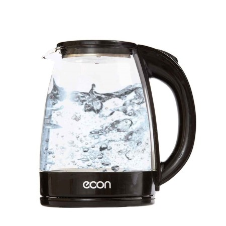 Electric kettle ECON ECO-1845ke, 1500 W, glass, 1.8 l, black color