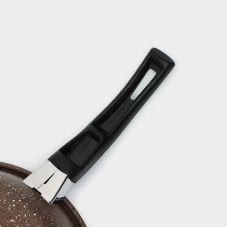 Flot Dilan Rock, D = 19 cm, plastic handle, anti -stick coating, brown color-3
