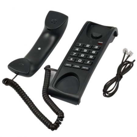 The phone Ritmix RT-007, wired, re-set, black-1