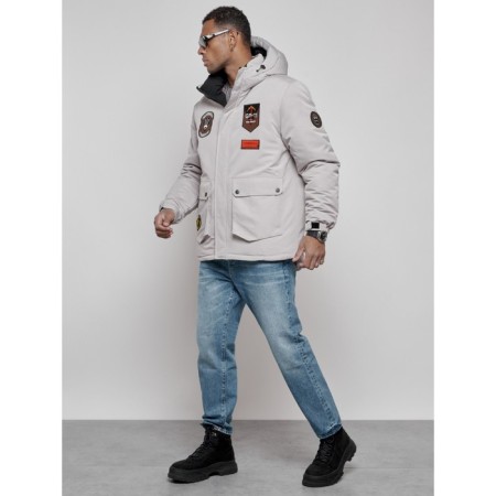 Male jacket, size 48, gray color-12