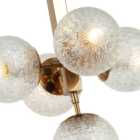 Suspension Felis 5xe27 40W, size 36x36x50-150 cm, bronze color-1