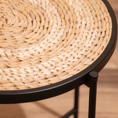 Wicker table, 40x40x41 cm, col. black-3